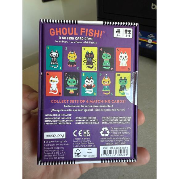 Mudpuppy Halloween Ghoul Fish Go Fish game - Brand new in box - Picture 2 of 2